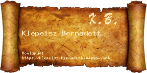 Klepeisz Bernadett névjegykártya